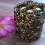 biggest size glass beads cuff bracelet handmade